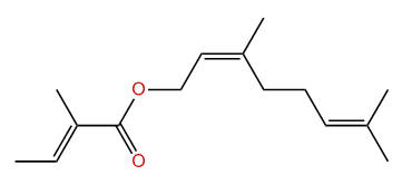 (E)-3,7-Dimethyl-2,6-octadienyl (Z)-2-methyl-2-butenoate